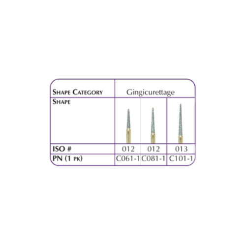 Shofu Dental C81 Friction Grip FG Gingival Curettage ISO 012 Diamond Bur 1/Pk Shofu Dental C81 Friction Grip FG Gingival Curettage ISO 012 Diamond Bur 1/Pk
